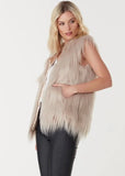 Everly Collective - Windsor Faux Fur Vest In Latte