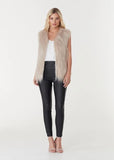 Everly Collective - Windsor Faux Fur Vest In Latte