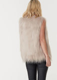 Everly Collective - Windsor Faux Fur Vest In Latte