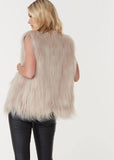 Everly Collective - Windsor Faux Fur Vest In Latte