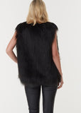 Everly Collective - Windsor Faux Fur Vest In Black