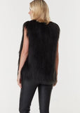 Everly Collective - Windsor Faux Fur Vest In Black