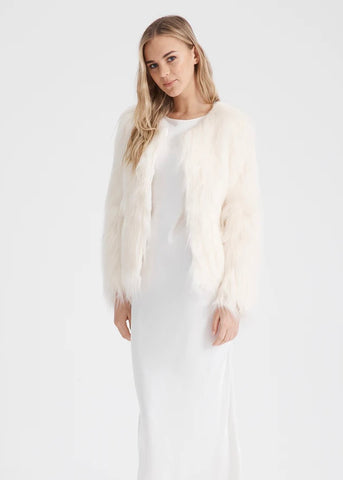 Everly Collective - Marmont Faux Fur Jacket - Ivory