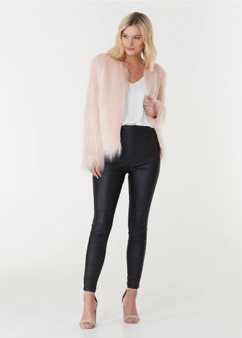 Everly Collective - Marmont Faux Fur Jacket - Soft Pink